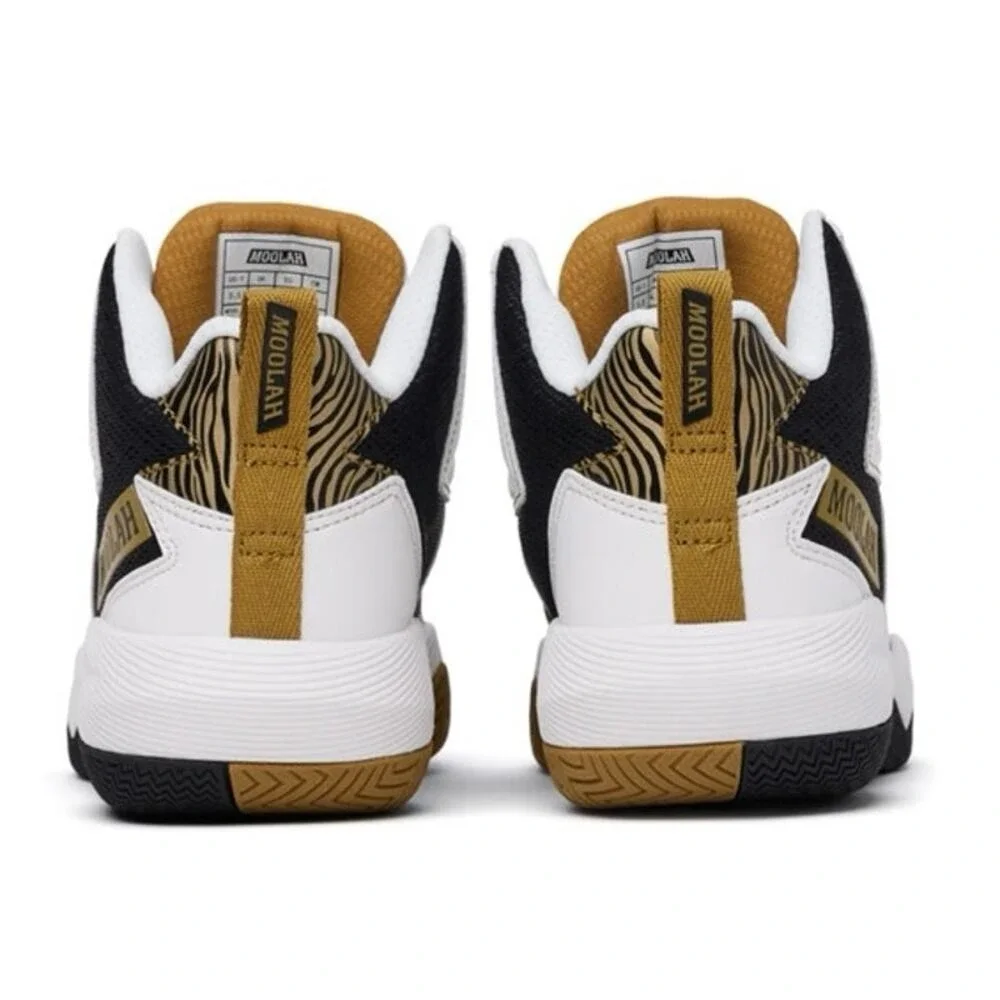 Moolah Kicks Womens Neovolt Pro Basketball Shoes 7 White Gold Black Zebra Print
